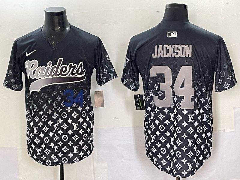Men 2025 Oakland Raiders #34 Jackson black Nike Limited NFL Jersey style 035->oakland raiders->NFL Jersey